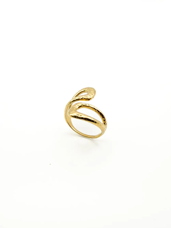 bague femme large en acier inoxydable de qualité moderne et originale