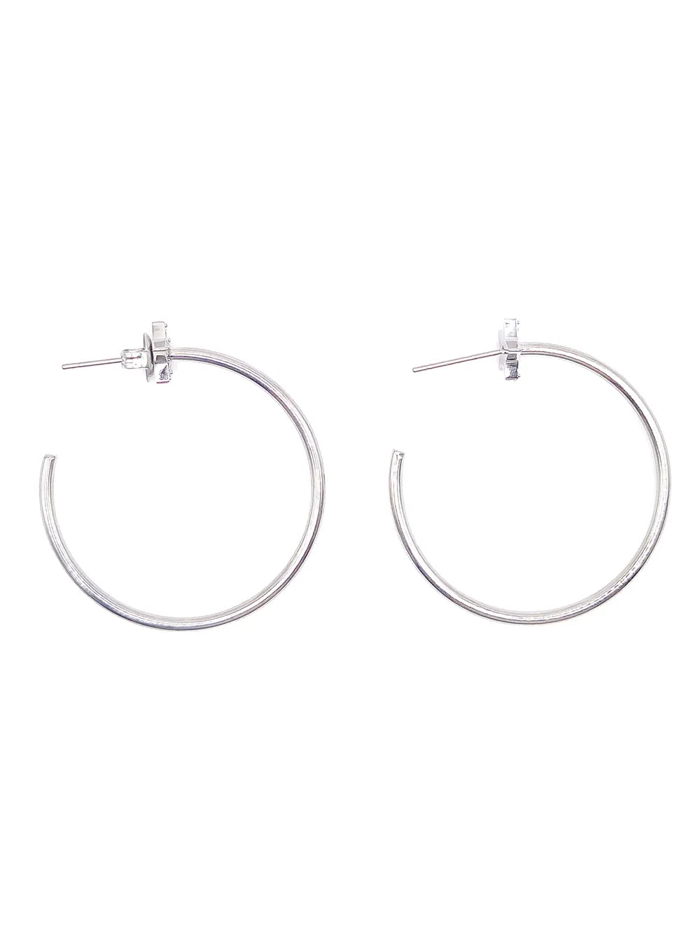 Boucles d’oreilles créoles argent étoile strass