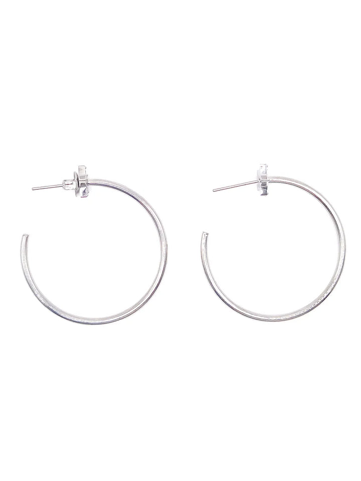 Boucles d’oreilles créoles argent étoile strass