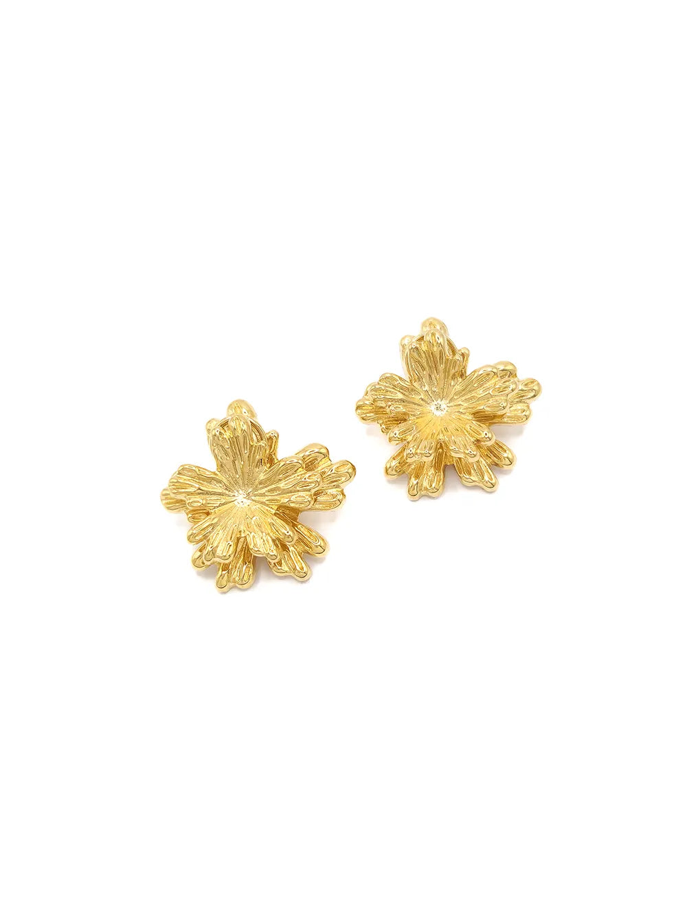 boucles d'oreilles fleurs doré femme qualité