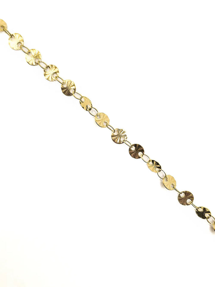 Bracelet femme doré médaillons étoile acier inoxydable