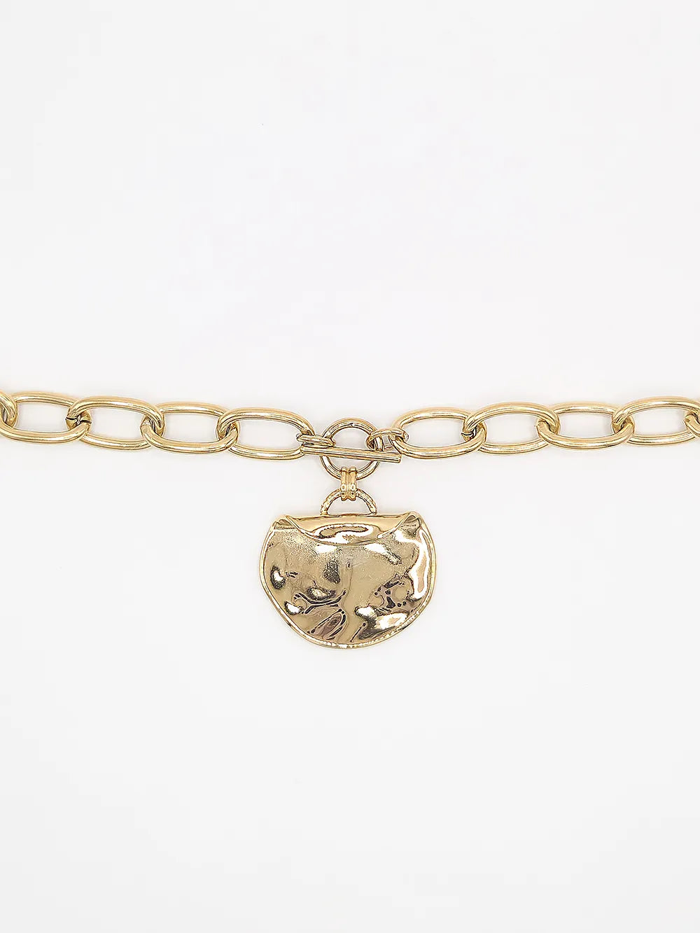 Bijou fantaisie bracelet doré médaille martelée Viva Yuza