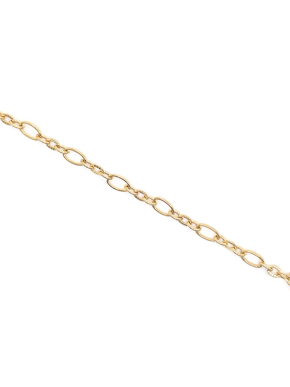 Bracelet femme acier inoxydable chaîne ovale texturée