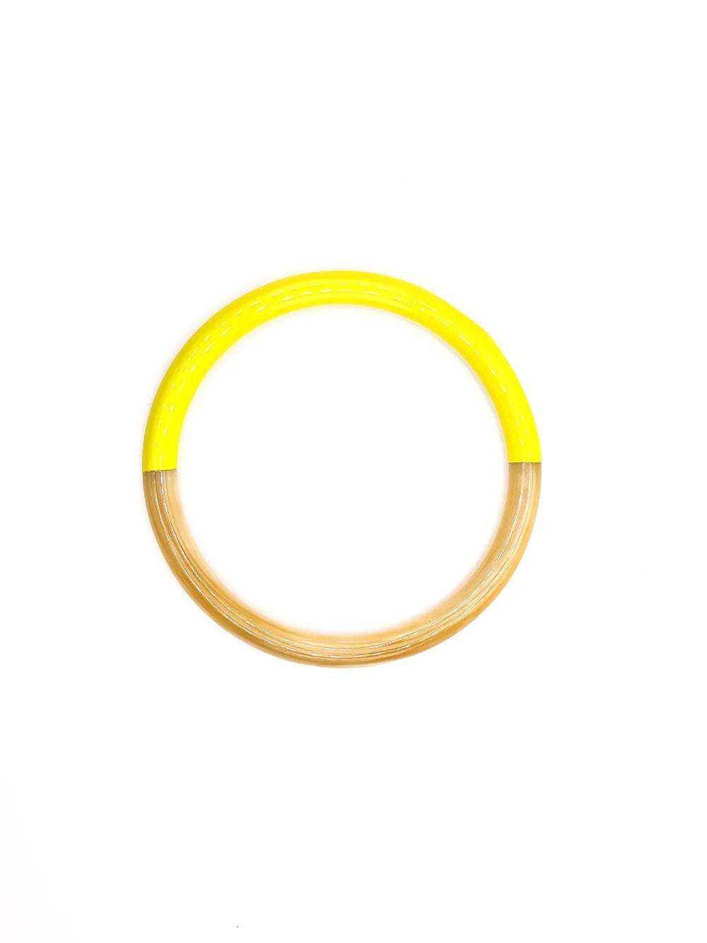 Bracelet bohème en corne naturelle couleur jaune