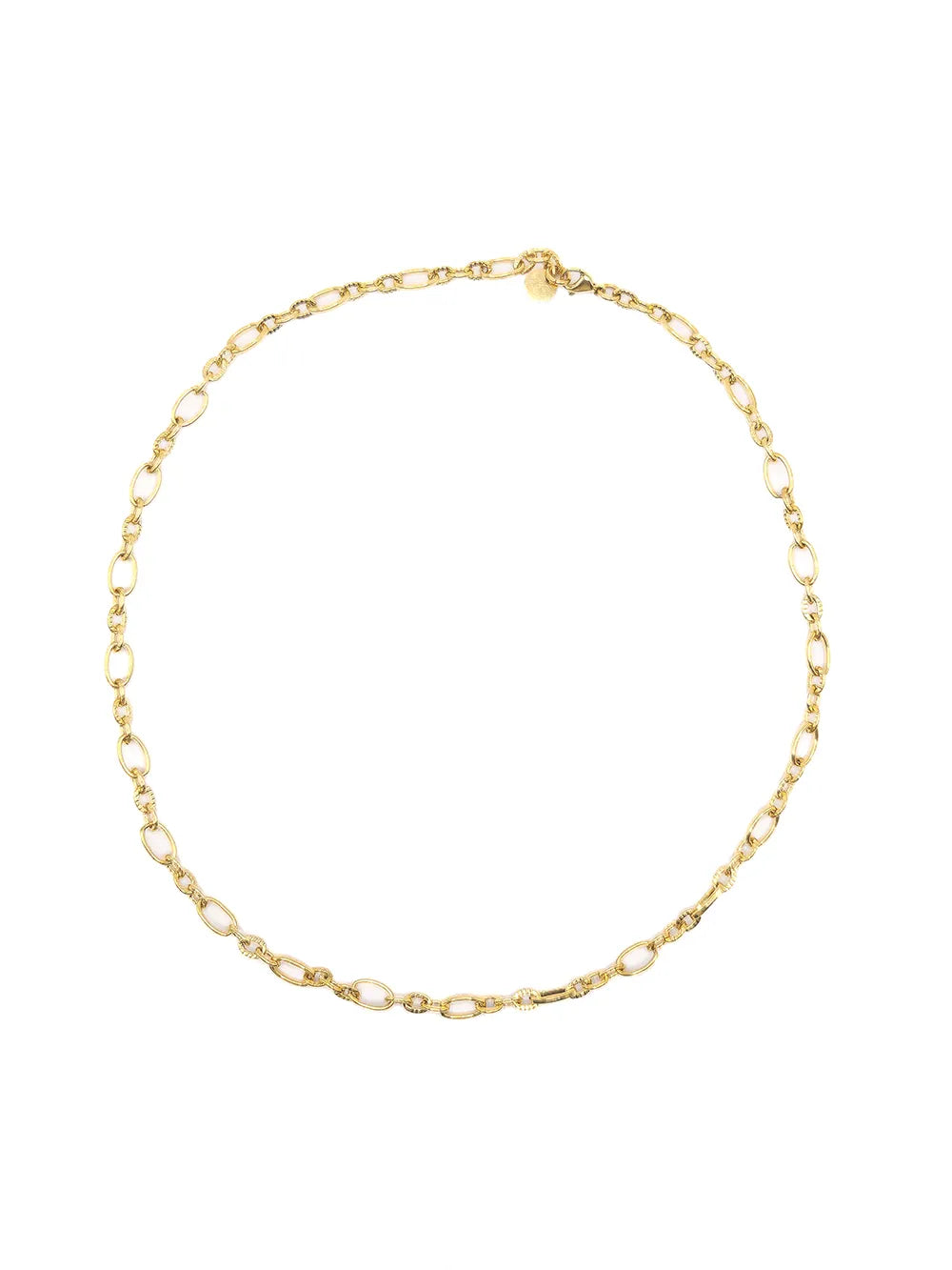 Collier femme chaîne dorée maille ovale