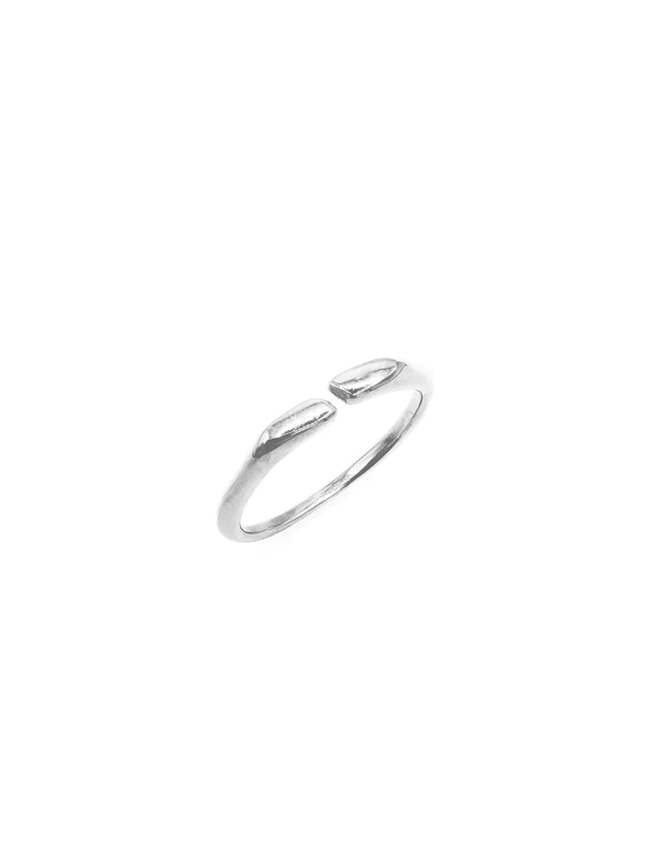 Bague fine ouverte argentée