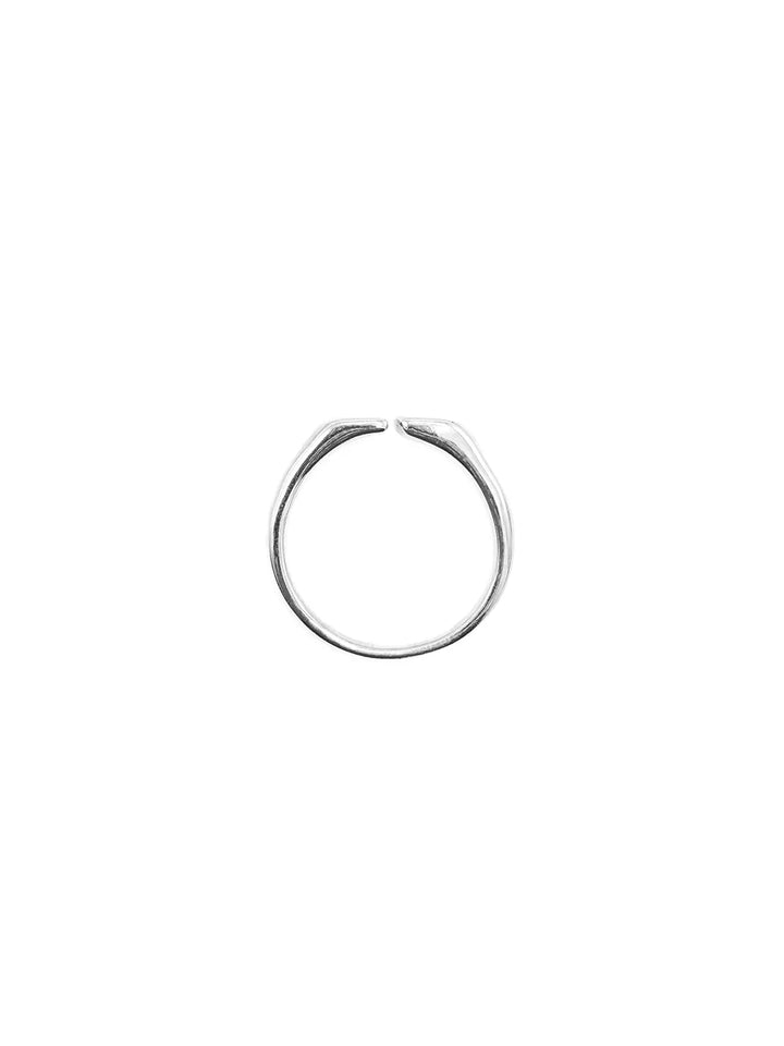 Bague fine ouverte argentée