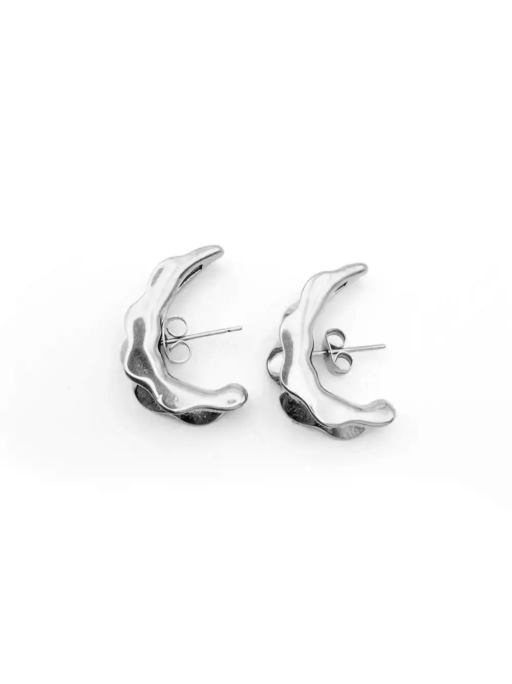 manchette de lobe forme corail couleur argent