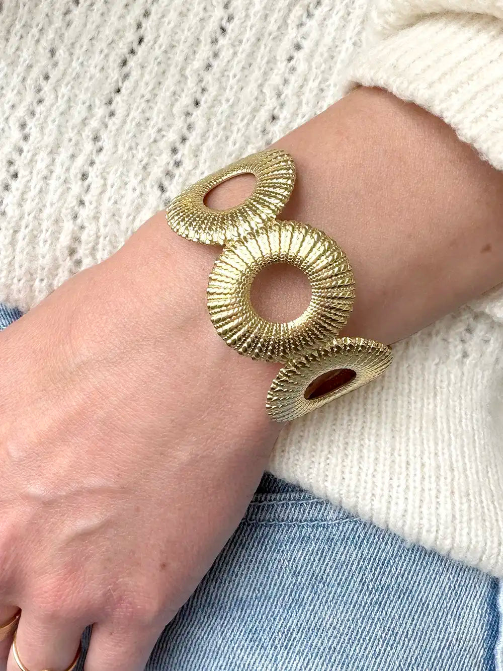 bracelet manchette femme inspiration coquillage