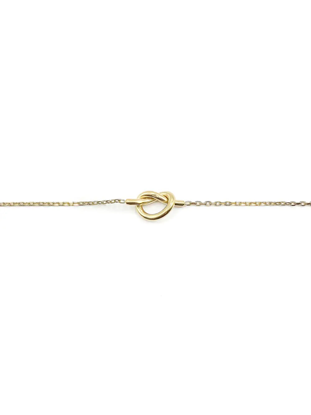 Bracelet fin nœud doré en acier inoxydable