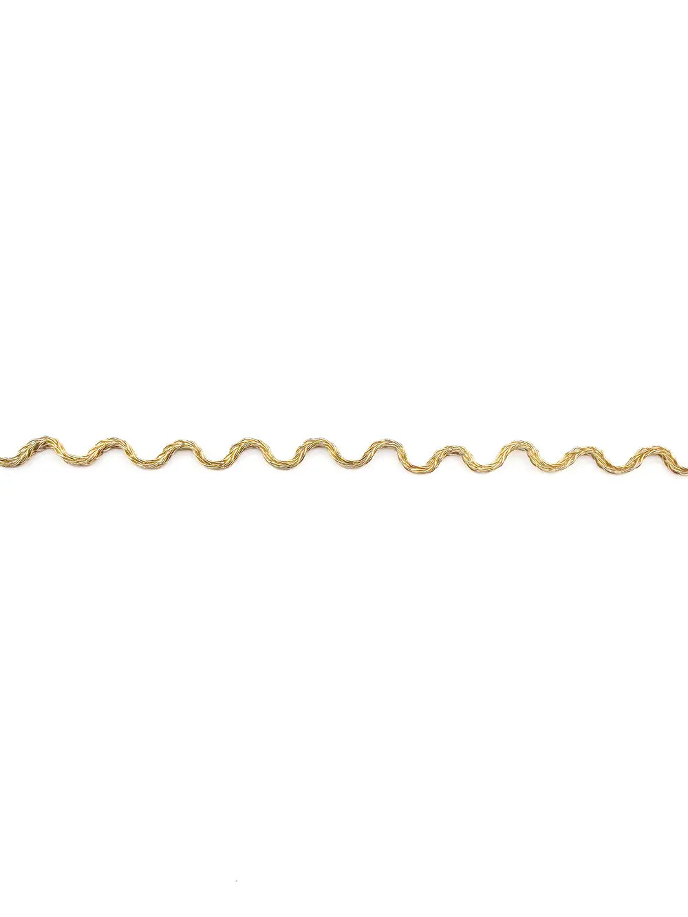 Bracelet fin doré à maille ondulée et torsadée