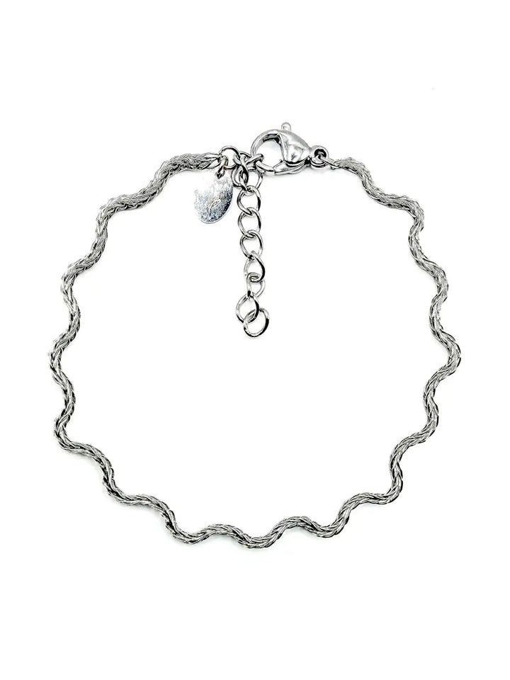 Bracelet maille zigzag argenté