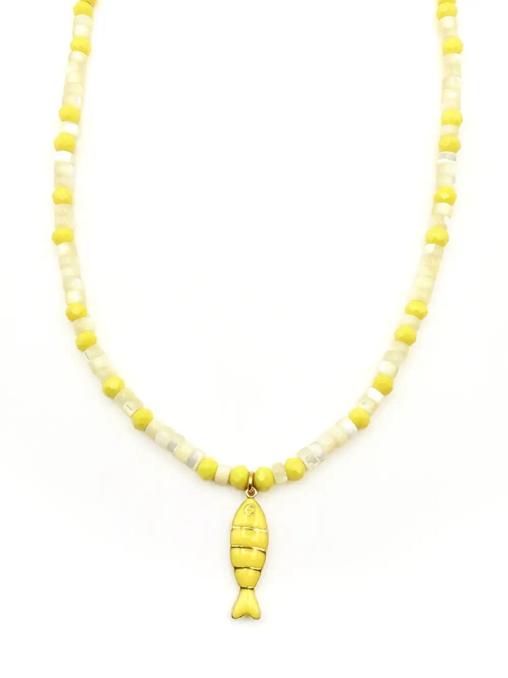 collier artisanal Originale Yuza avec pendentif poisson