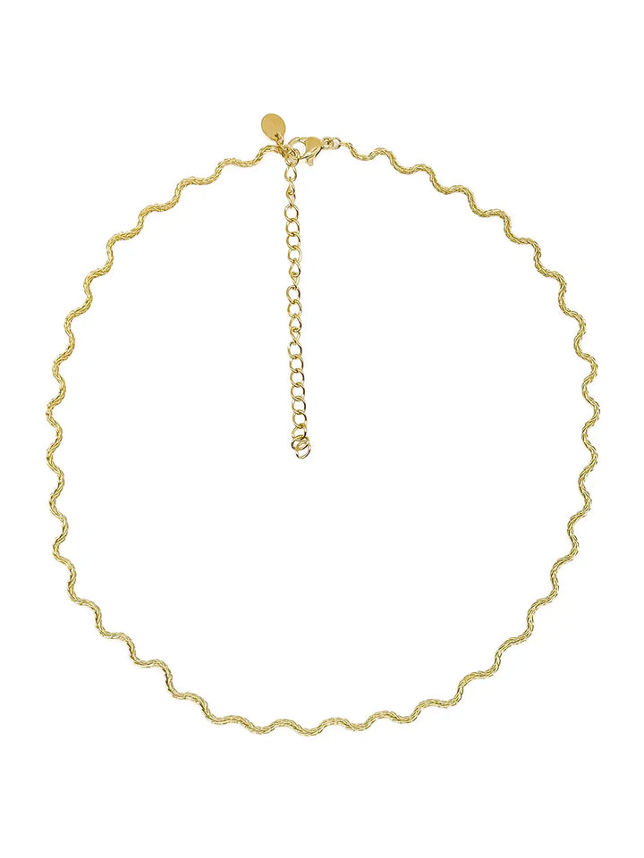 Collier maille zigzag dorée