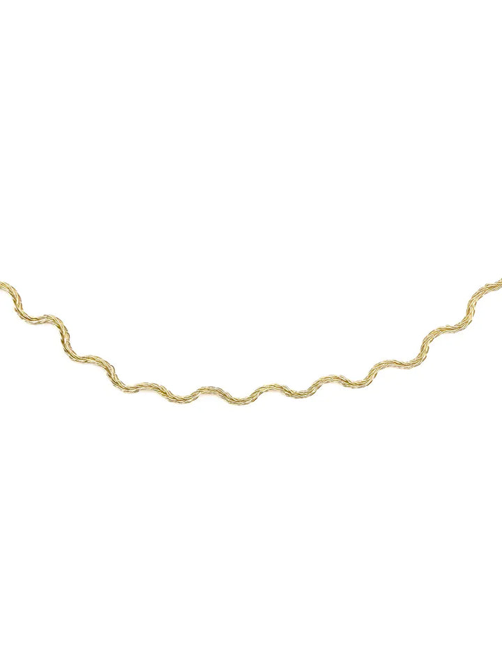 Collier maille zigzag dorée