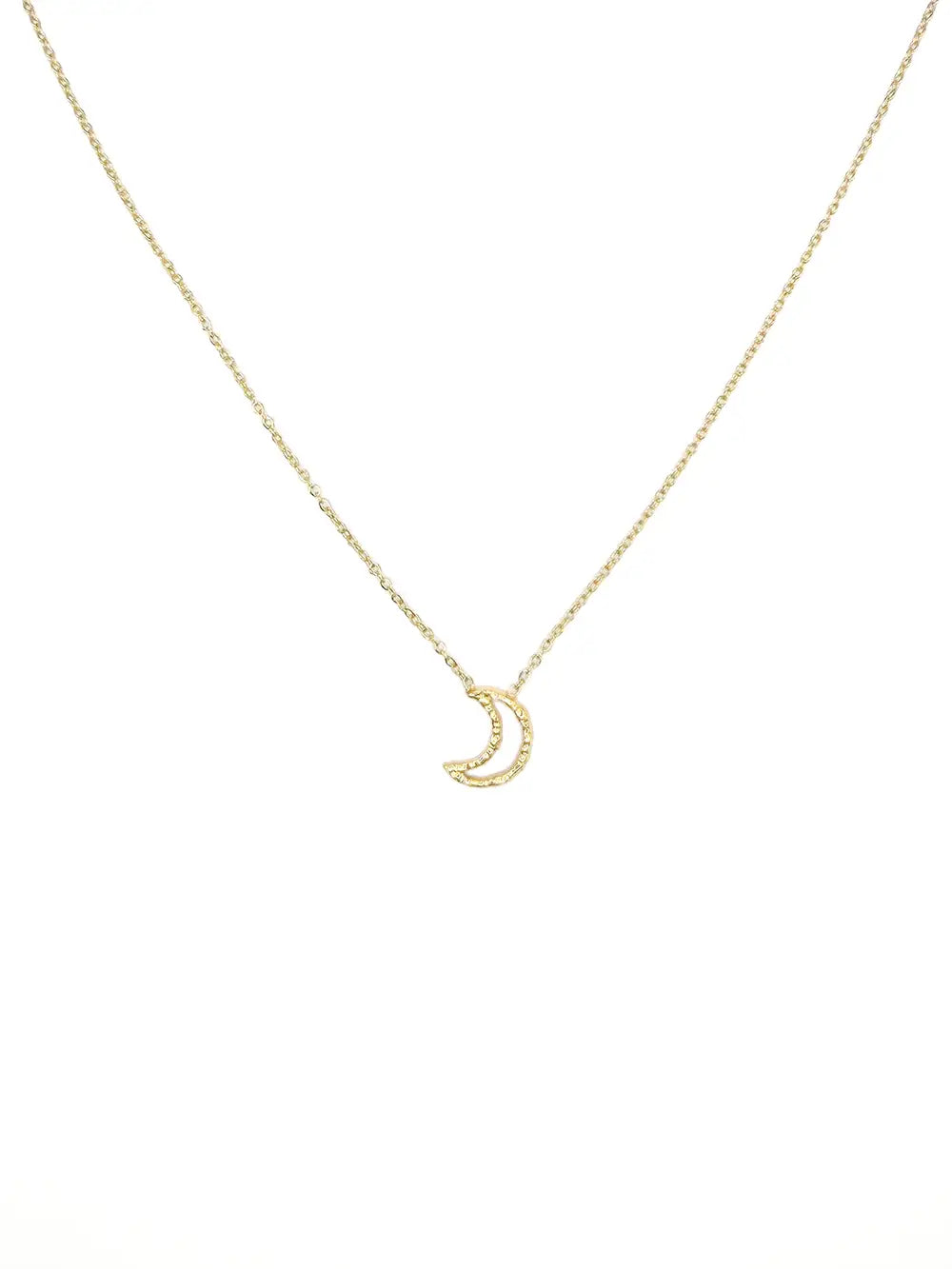 Collier petit croissant de lune doré