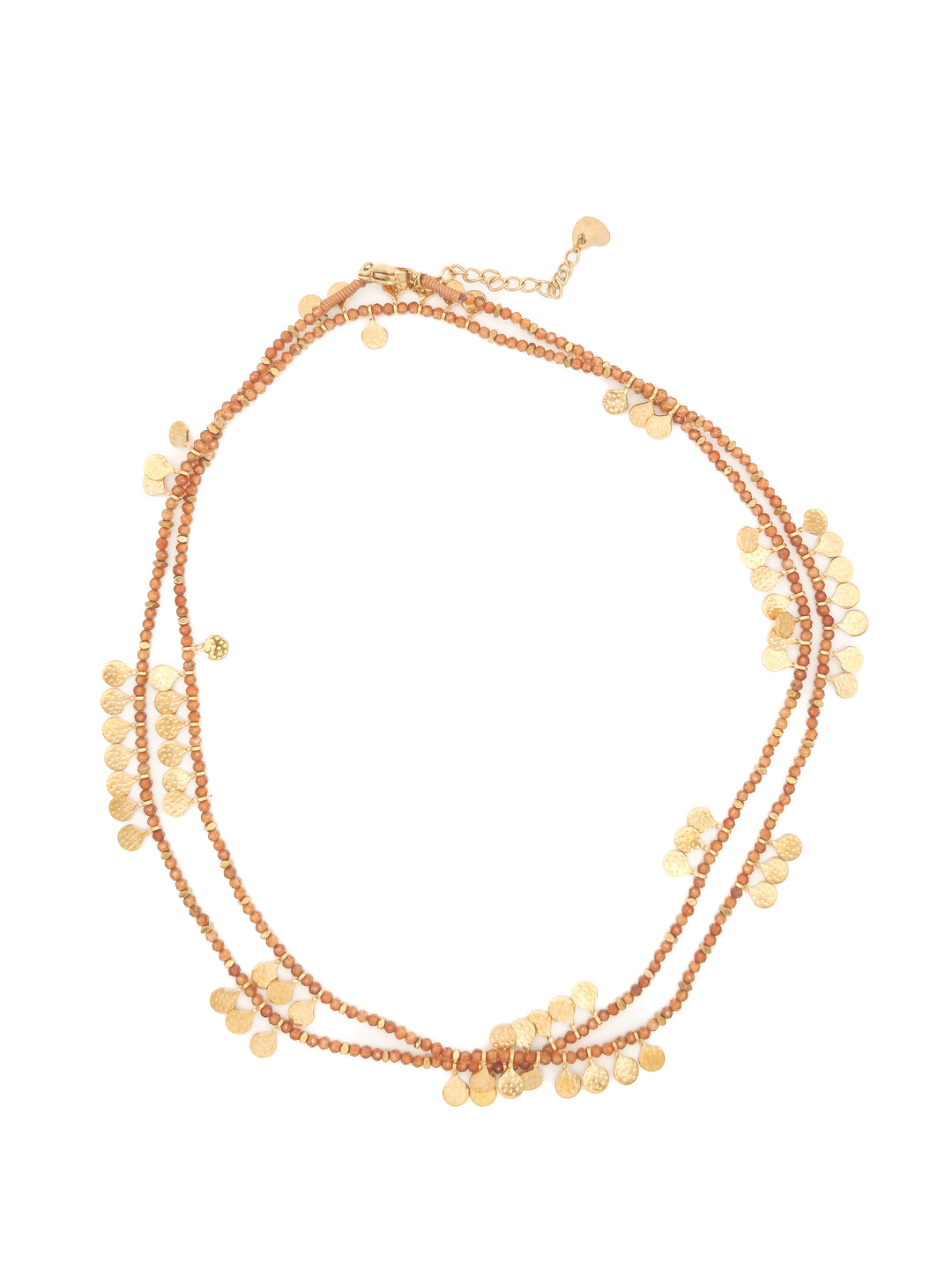 collier femme sautoir double rang couleur corail